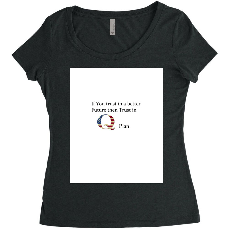 Trust In Q Plan Graphic Women's Triblend Scoop T-shirt by cm-arts | Artistshot