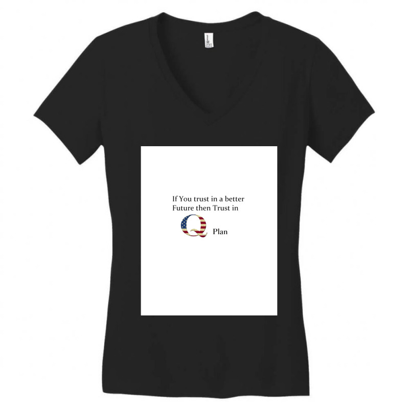 Trust In Q Plan Graphic Women's V-Neck T-Shirt by cm-arts | Artistshot