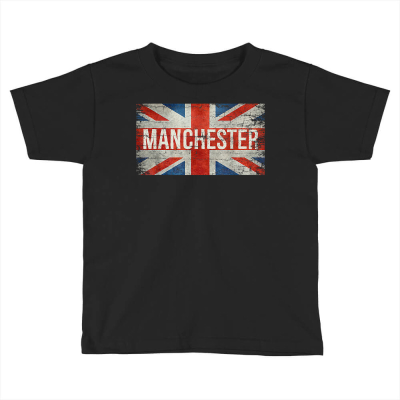 Manchester England United Kingdom British Flag Vintage T Shirt Toddler T-shirt | Artistshot