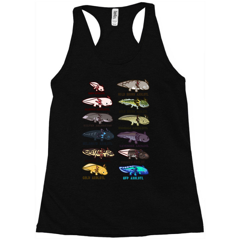 Axolotl Morphs And Colors Racerback Tank by Min03 | Artistshot