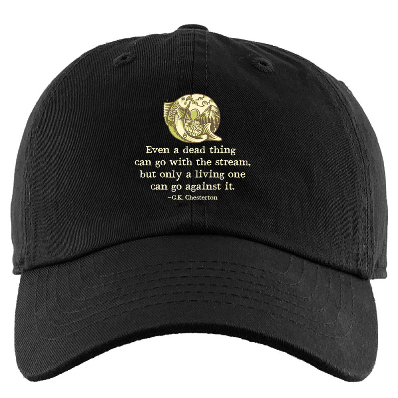 Gk Chesterton Quote Catholic Humor Fishing Men Stream Kids Cap by cm-arts | Artistshot