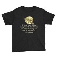 Gk Chesterton Quote Catholic Humor Fishing Men Stream Youth Tee | Artistshot