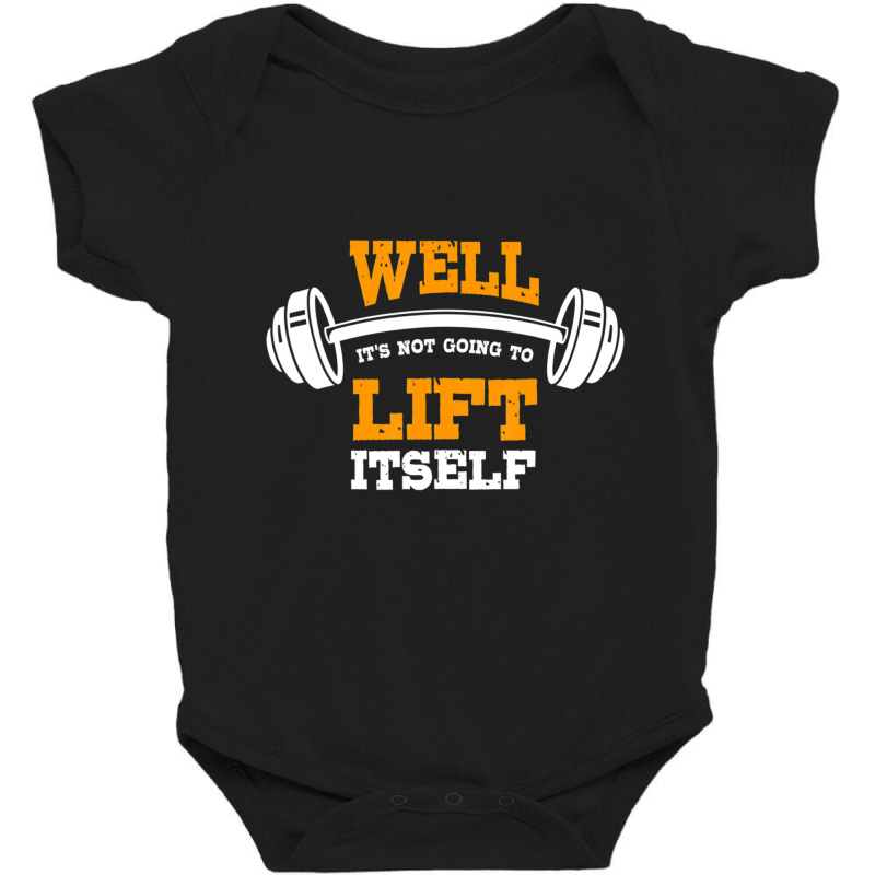 Great Gym Saying Fitness Workout Quote Baby Bodysuit by cm-arts | Artistshot