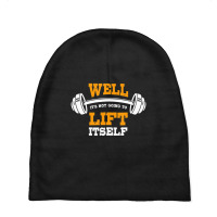 Great Gym Saying Fitness Workout Quote Baby Beanies | Artistshot