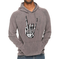 Rock On Skeleton Vintage Hoodie | Artistshot