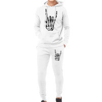 Rock On Skeleton Hoodie & Jogger Set | Artistshot