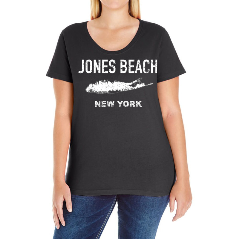 Vintage Jones Beach Long Island New York Sweatshirt Ladies Curvy T-Shirt by cm-arts | Artistshot