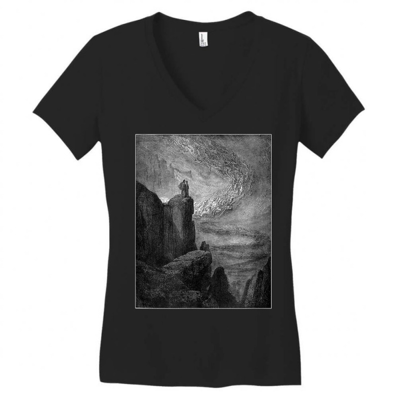 Dante’s Inferno “the Stormy Blast Of Hell” Gustave Doré Women's V-Neck T-Shirt by Color | Artistshot