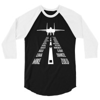 Flying F 15 Eagle Pilot Landing Phonetic Alphabet Runway F15 Premium T 3/4 Sleeve Shirt | Artistshot