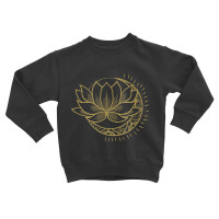 Minimal Crescent Moon Lotus Flower Space Yoga Meditation Art T Shirt Toddler Sweatshirt | Artistshot