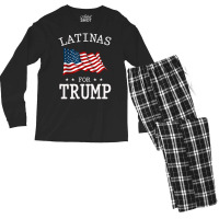 Latinas For Trump 2020 Men's Long Sleeve Pajama Set | Artistshot