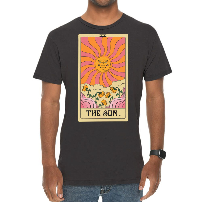 The Sun Tarot Card Vintage T-shirt | Artistshot