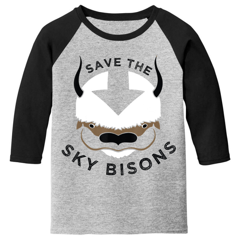 Save The Sky Bisons With Sky Bison Head Youth 3/4 Sleeve by cm-arts | Artistshot