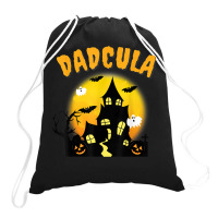 Dadcula Funny Dad Halloween Costume Spooky Season Scary Mens Drawstring Bags | Artistshot