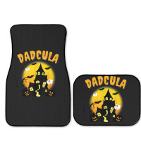 Dadcula Funny Dad Halloween Costume Spooky Season Scary Mens Full Set Car Mats | Artistshot