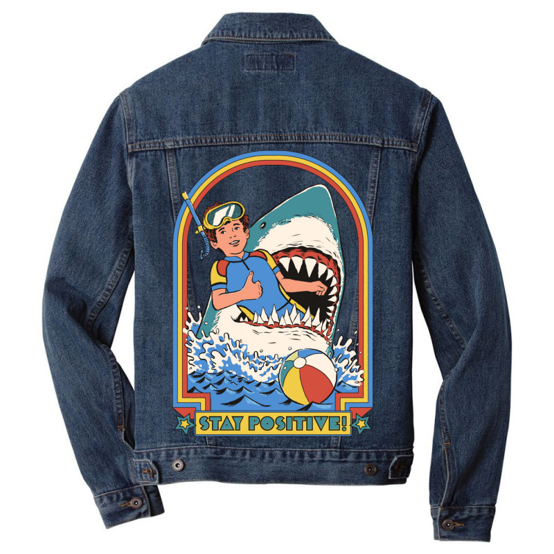 Stay Positive Men Denim Jacket | Artistshot