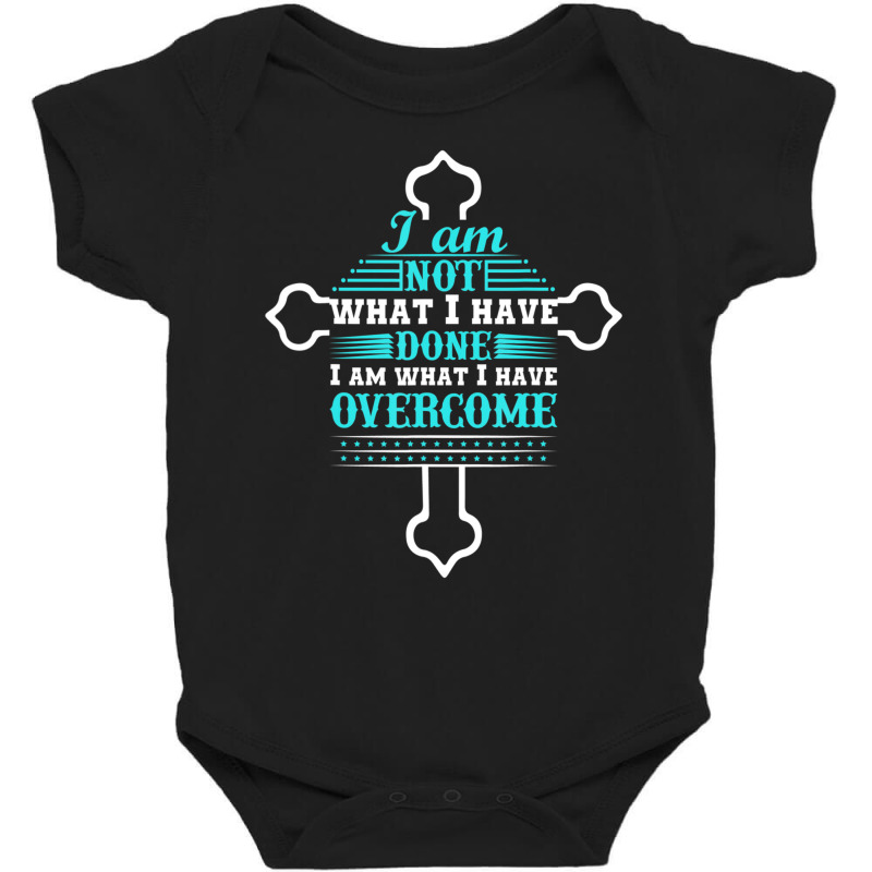 Celebrate Recovery Christian Cross With Quotes. Baby Bodysuit | Artistshot