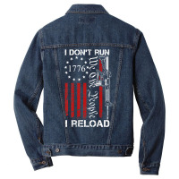 I Don't Run I Reload   We The People Funny Ar15 (on Back) T Shirt Men Denim Jacket | Artistshot