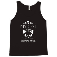 My Cat Listens To Oriental Metal Tee Tank Top | Artistshot