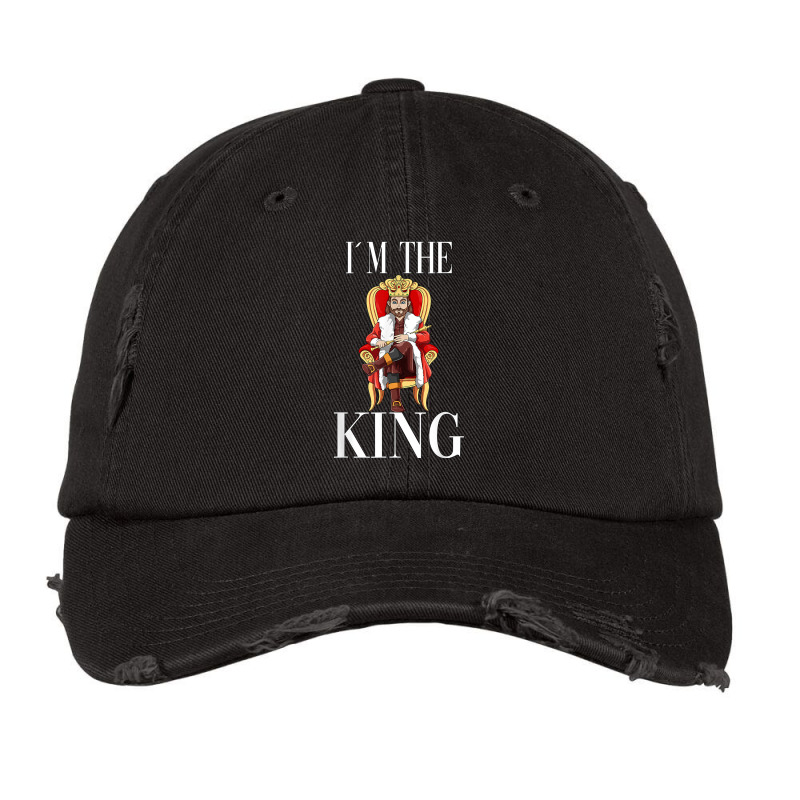 King Throne Scepter Crown Monarch Nobility T Shirt Vintage Cap by cm-arts | Artistshot