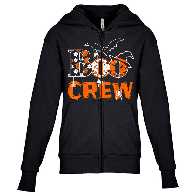 Halloween Boo Crew Ghosts Youth Zipper Hoodie by Uniform | Artistshot