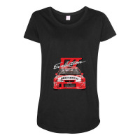 Evo 6 Vi Tme Wrc Ralliart Mitsubish Evolution Enkei Tommi Mäkinen Maternity Scoop Neck T-shirt | Artistshot