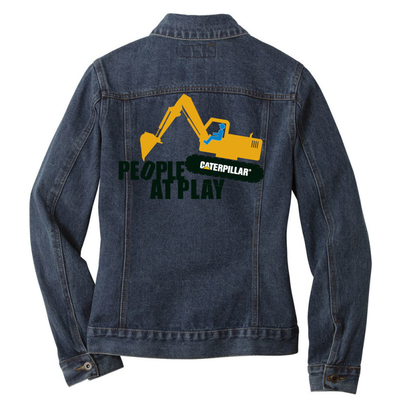 Cat People At Play Ladies Denim Jacket by vendrajanaka | Artistshot