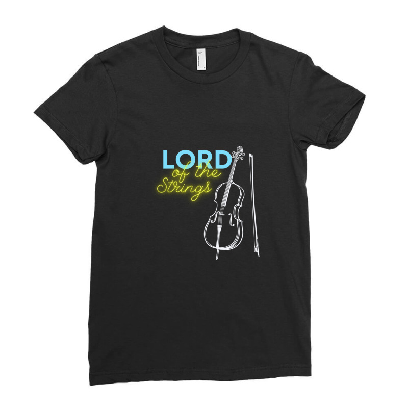 Lord Of Strings Accoustic Cello Lover Ladies Fitted T-Shirt by MichaelHolland | Artistshot