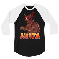 Baragon 3/4 Sleeve Shirt | Artistshot