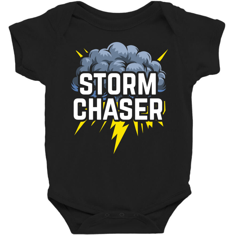 Storm Chaser Thunder Lightning Weather Meteorologist Long Sleeve T Shi Baby Bodysuit by cm-arts | Artistshot