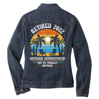 Database Administrator Retired 2022 Ladies Denim Jacket | Artistshot