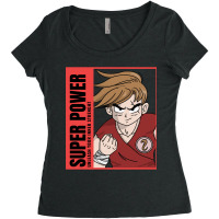 Anime, Anime Motorcycle, Riding, Speed, Rider, Riding Motorcycle, Anim Women's Triblend Scoop T-shirt | Artistshot