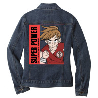 Anime, Anime Motorcycle, Riding, Speed, Rider, Riding Motorcycle, Anim Ladies Denim Jacket | Artistshot