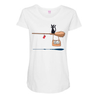 Studio Delivery Service Jiji Black Cat Anime 1 Sweatshirt Maternity Scoop Neck T-shirt | Artistshot