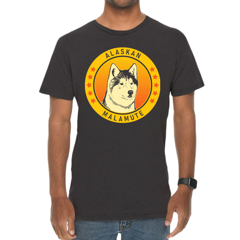 Alaskan Malamute Alaskan Malamute Dog Portrait Vintage T-shirt | Artistshot