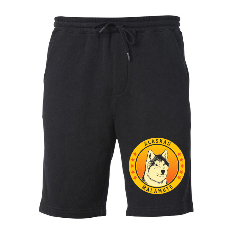 Alaskan Malamute Alaskan Malamute Dog Portrait Fleece Short | Artistshot