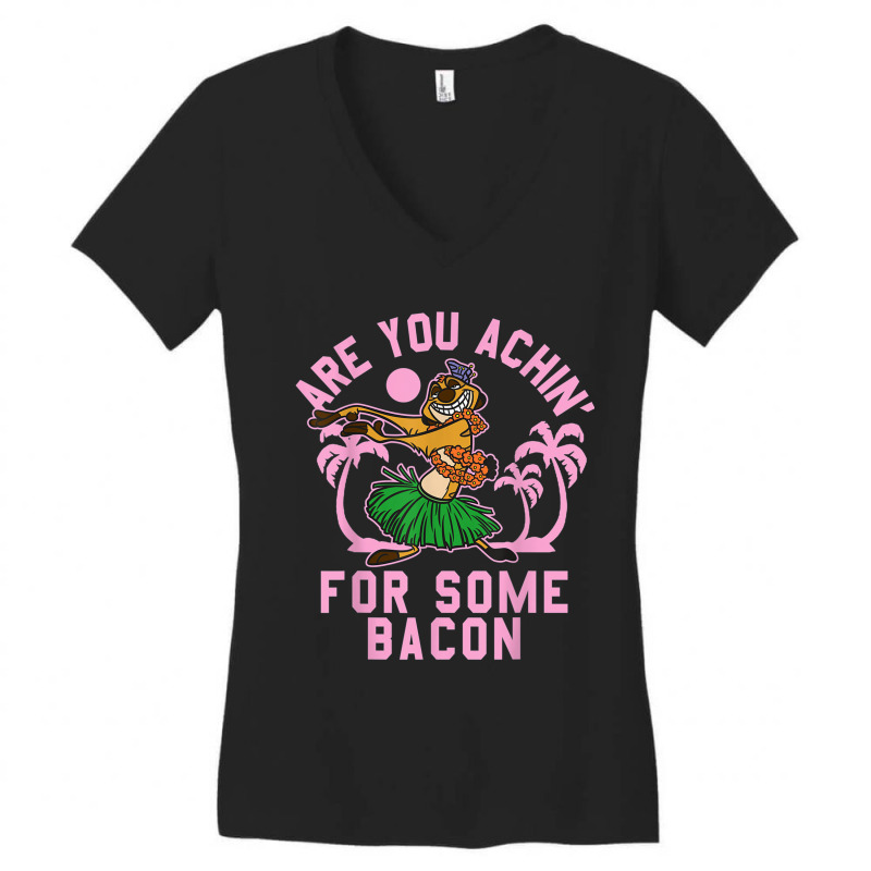 Lion King Timon Achin_ For Bacon Graphic Women's V-Neck T-Shirt by MabellaPlaxco | Artistshot