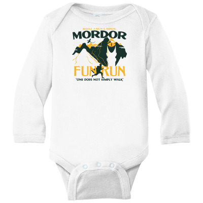 Mordor Fun Run New Long Sleeve Baby Bodysuit Designed By B4en1