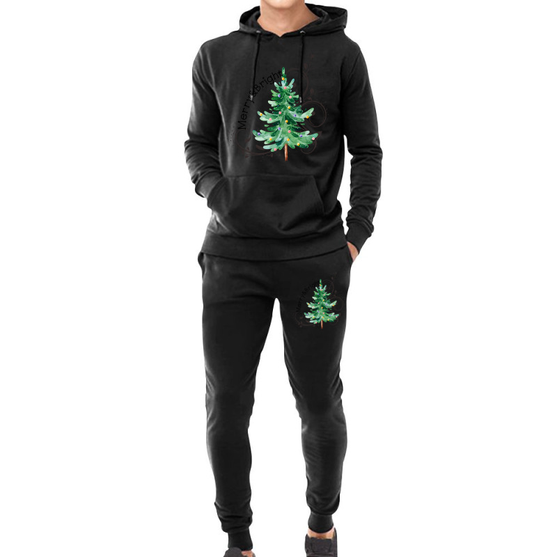 Christmas Tree Merry And Bright Womens Christmas Tee Women Hoodie & Jogger Set | Artistshot