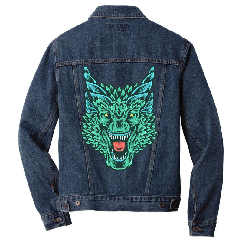 Ancient Green Dragon Men Denim Jacket | Artistshot