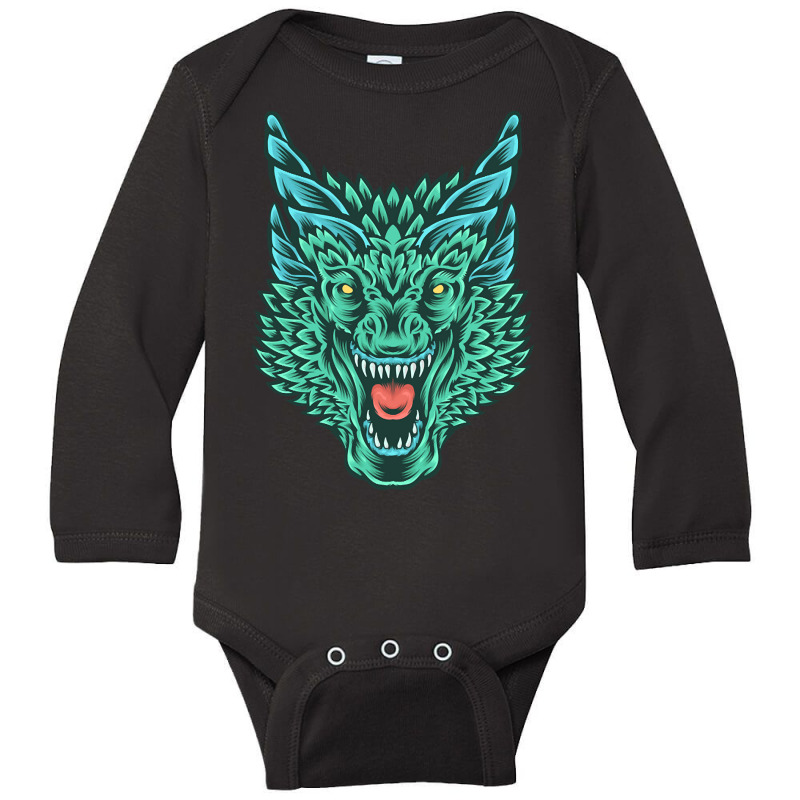 Ancient Green Dragon Long Sleeve Baby Bodysuit | Artistshot