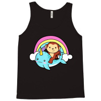 Narwhal Cute Whale With Monkey Ocean Unicorn Tank Top | Artistshot