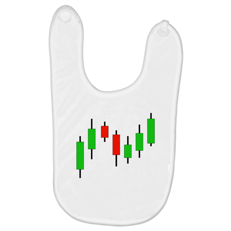 Candlestick Stock Market Graph Baby Bibs by cm-arts | Artistshot