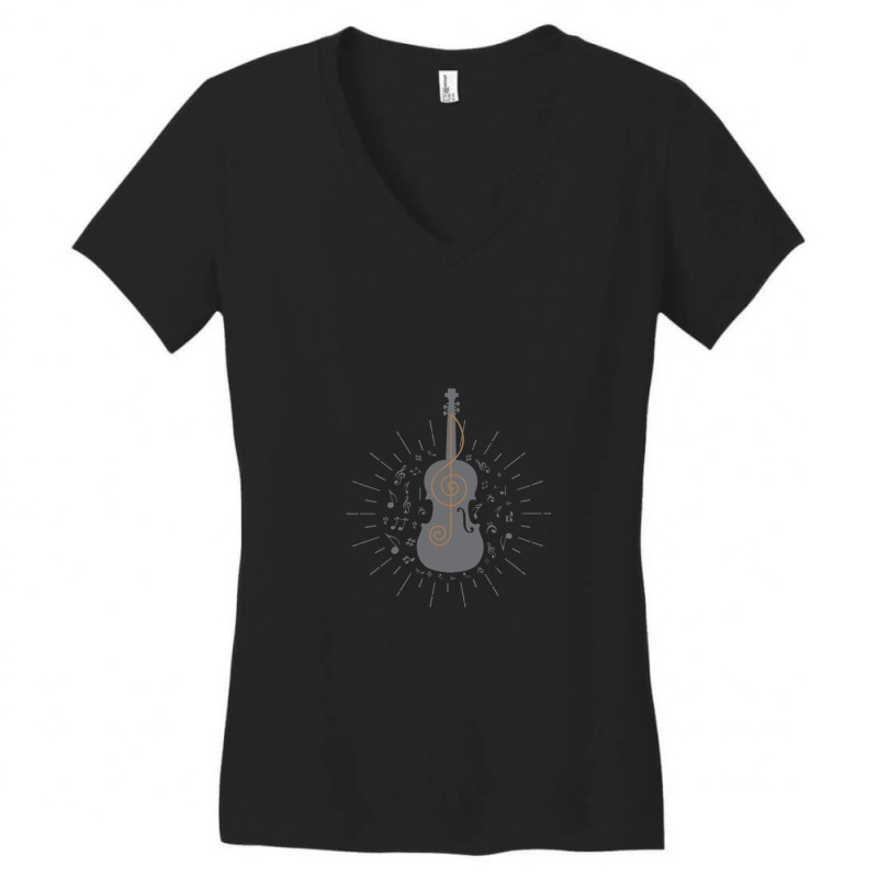 Cello Musical Instrument Classical Women's V-Neck T-Shirt by CrystalDeaton | Artistshot