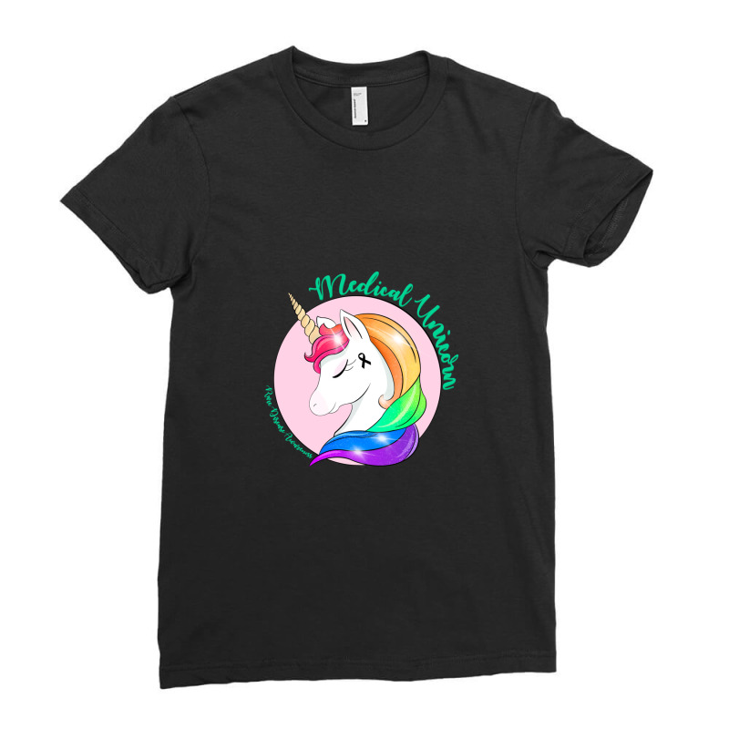 Medical Unicorn Rare Disease Awareness Ladies Fitted T-Shirt by JamesMccollough | Artistshot