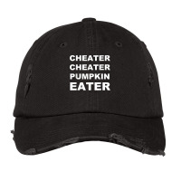 Cheater Cheater Pumpkin Eater Pun Funny Halloween Costume T Shirt Vintage Cap | Artistshot