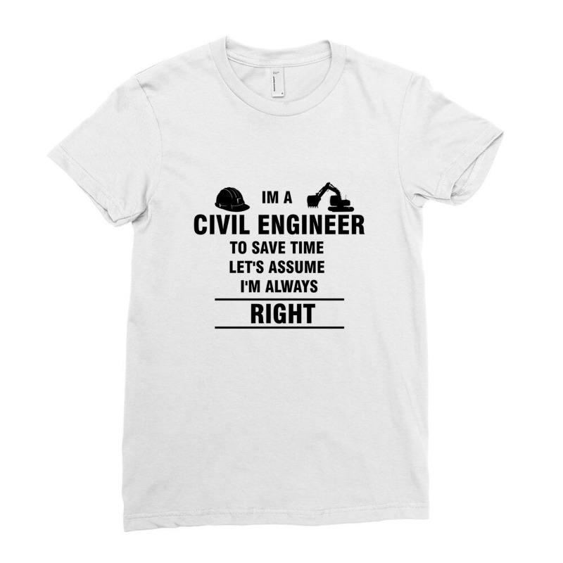 Civil Engineer Ladies Fitted T-Shirt by cm-arts | Artistshot