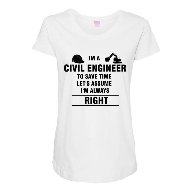 Civil Engineer Maternity Scoop Neck T-shirt by cm-arts | Artistshot