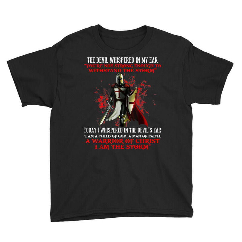 Knight Templar I Am A Child Of God A Warrior Of Christian T Shirt Youth Tee | Artistshot