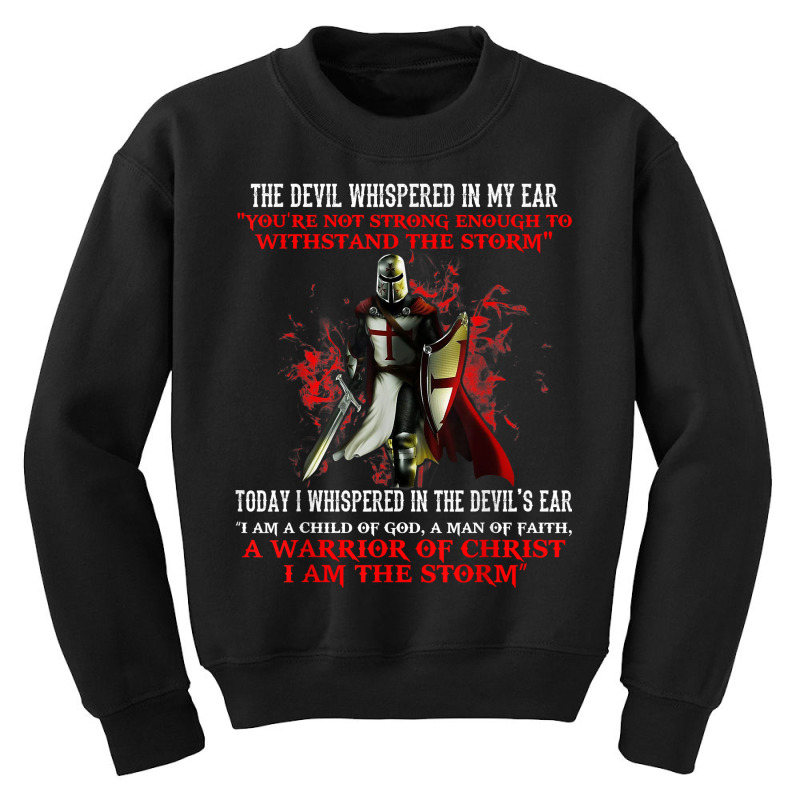 Knight Templar I Am A Child Of God A Warrior Of Christian T Shirt Youth Sweatshirt | Artistshot